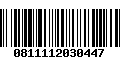 Código de Barras 0811112030447