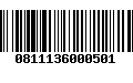 Código de Barras 0811136000501