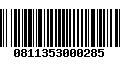 Código de Barras 0811353000285