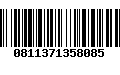 Código de Barras 0811371358085