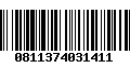 Código de Barras 0811374031411
