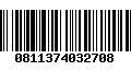 Código de Barras 0811374032708