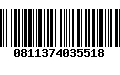 Código de Barras 0811374035518