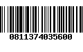 Código de Barras 0811374035600