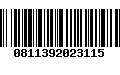 Código de Barras 0811392023115