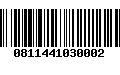 Código de Barras 0811441030002