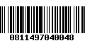 Código de Barras 0811497040048