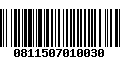 Código de Barras 0811507010030