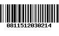 Código de Barras 0811512030214