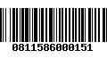 Código de Barras 0811586000151