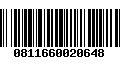 Código de Barras 0811660020648