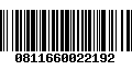 Código de Barras 0811660022192