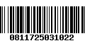 Código de Barras 0811725031022