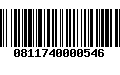 Código de Barras 0811740000546