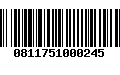 Código de Barras 0811751000245