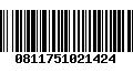 Código de Barras 0811751021424