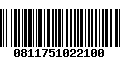 Código de Barras 0811751022100