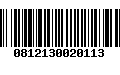 Código de Barras 0812130020113