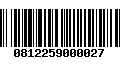 Código de Barras 0812259000027