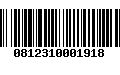 Código de Barras 0812310001918