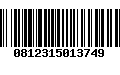 Código de Barras 0812315013749