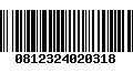 Código de Barras 0812324020318