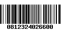 Código de Barras 0812324026600