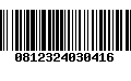 Código de Barras 0812324030416