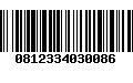 Código de Barras 0812334030086