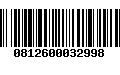 Código de Barras 0812600032998