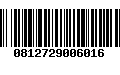 Código de Barras 0812729006016