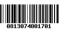 Código de Barras 0813074001701