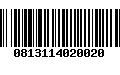 Código de Barras 0813114020020