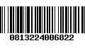 Código de Barras 0813224006822