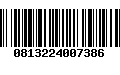 Código de Barras 0813224007386