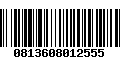 Código de Barras 0813608012555