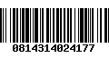 Código de Barras 0814314024177