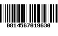 Código de Barras 0814567019630