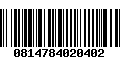 Código de Barras 0814784020402