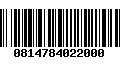 Código de Barras 0814784022000