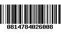 Código de Barras 0814784026008