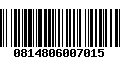 Código de Barras 0814806007015