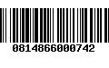 Código de Barras 0814866000742