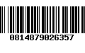 Código de Barras 0814879026357