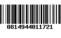 Código de Barras 0814944011721