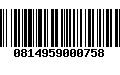 Código de Barras 0814959000758