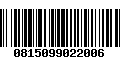 Código de Barras 0815099022006