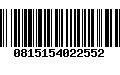 Código de Barras 0815154022552