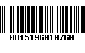 Código de Barras 0815196010760