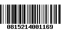 Código de Barras 0815214001169